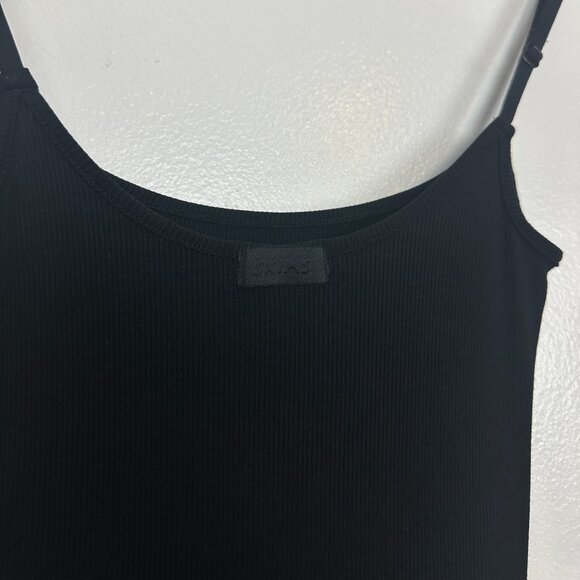 SKIMS Ribbed Long Slipdress in Onyx Black Size Small - Picture 10 of 16